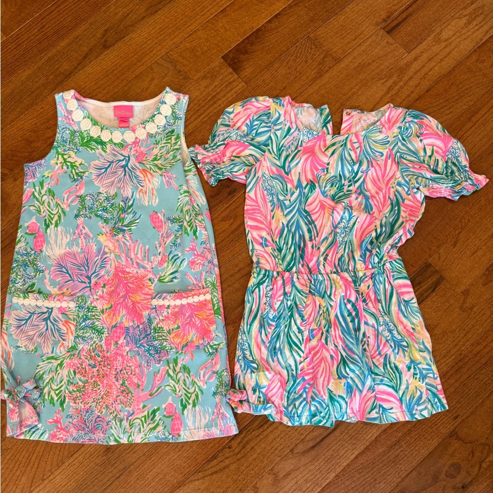 Lilly Pulitzer dress and romper bundle. Size large. Perfect condition